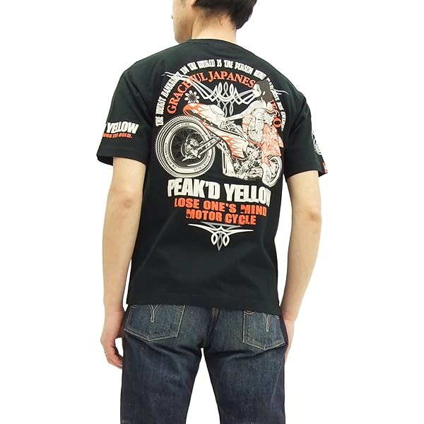 Amazon | [ピークドイエロー] Tシャツ PYT-213 観音姉御 Peaked
